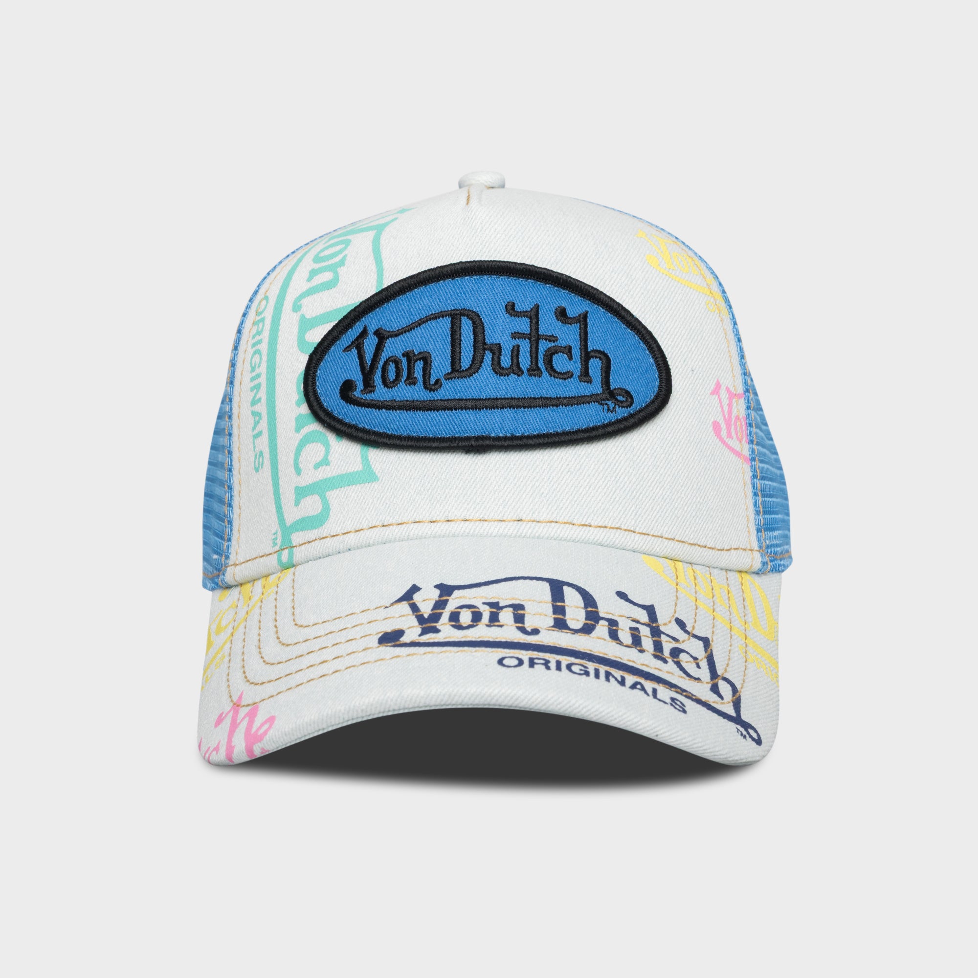 TAGGED TRUCKER (HALF BLUE)