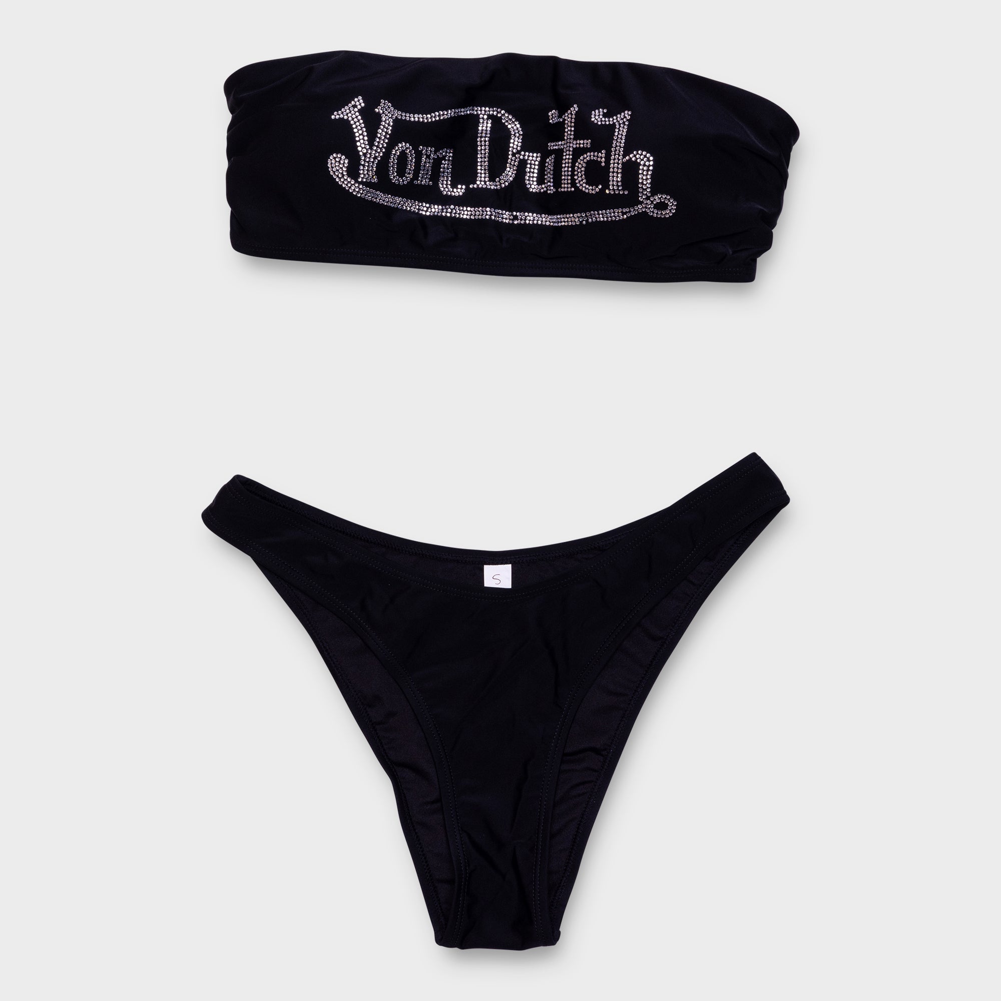 DIAMONTE BANDEAU BIKINI (BLACK)