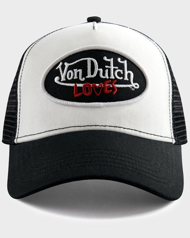 BLACK & WHITE VON DUTCH LOVES CLASSIC TRUCKER