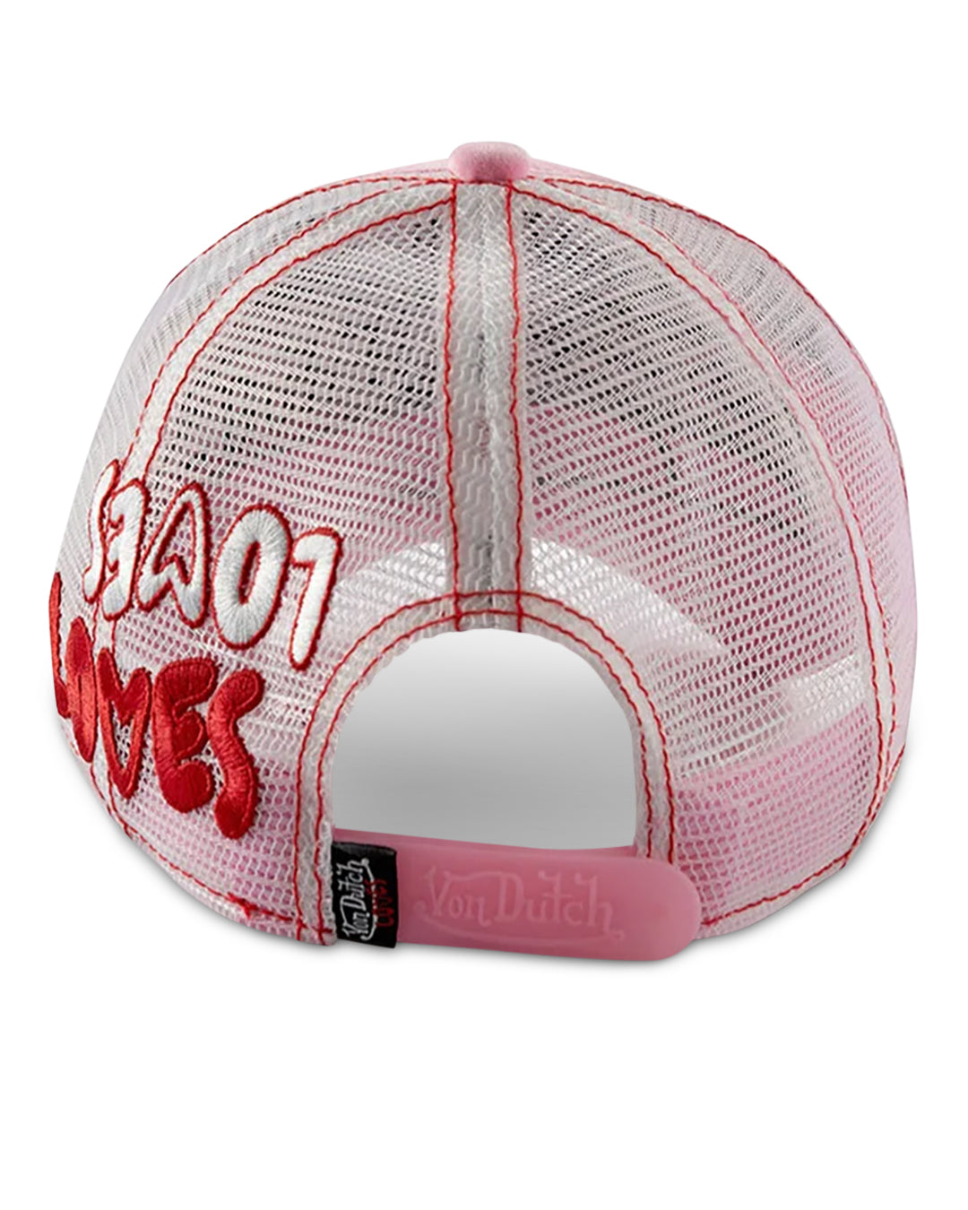 Von Dutch PINK VELVET VON DUTCH LOVES TRUCKER HAT