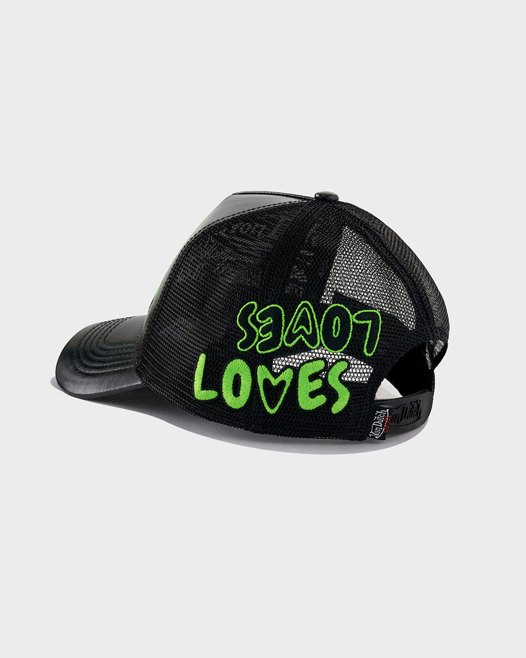 IRIDESCENT BLACK AND GREEN TRUCKER