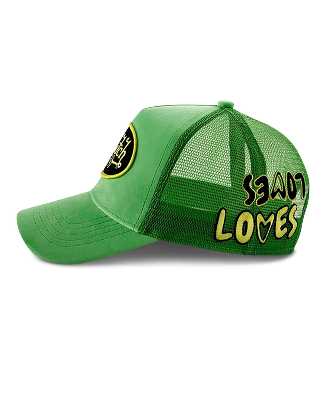 Von Dutch Loves GREEN VELVET VON DUTCH LOVES TRUCKER HAT